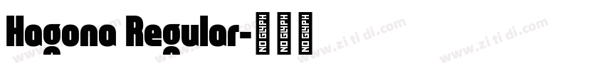 Hagona Regular字体转换